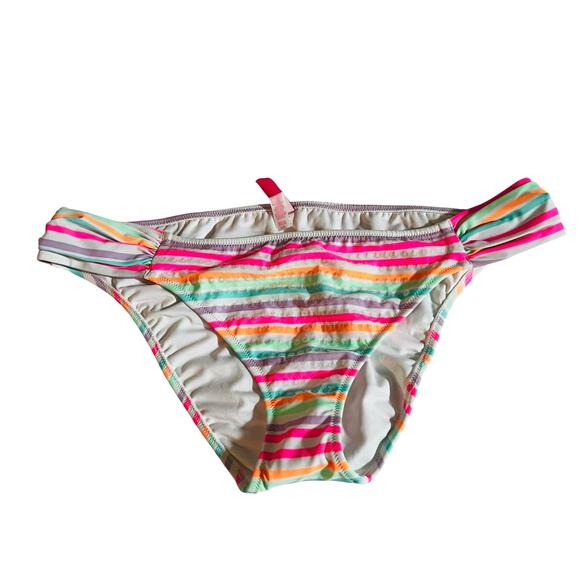 Victoria's Secret Other - Victoria’s Secret Multicolor Striped Sequin Bikini Bottom Size L Large NEW